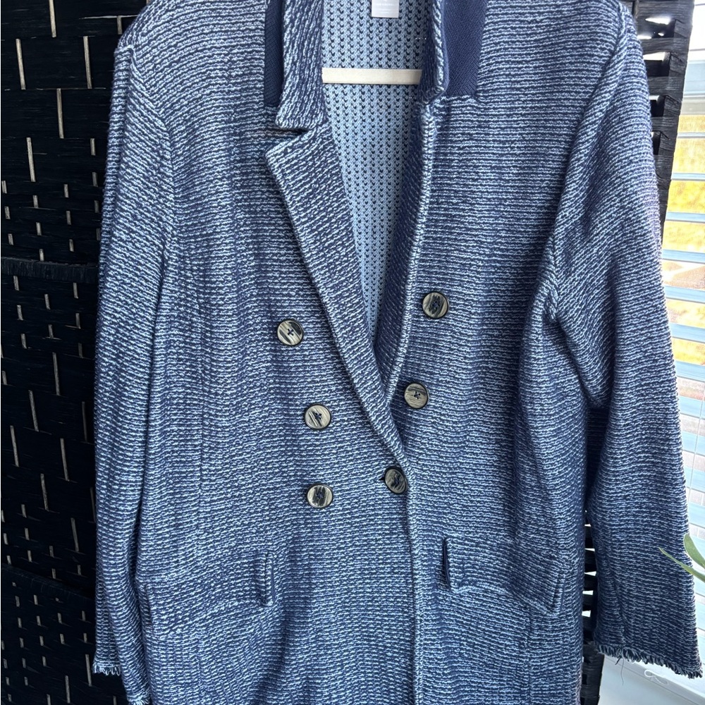 Chico's Blue Pea Coat